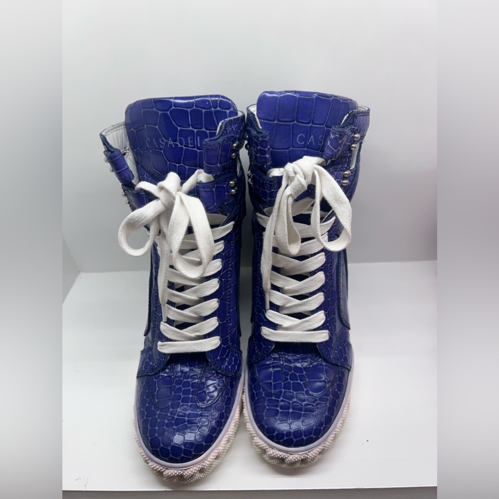 Casadei Embossed Platform Sneakers - image 3